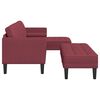 vidaXL Sofa S&aelig;t med pude 2 pcs Vinr&oslash;d Polyester