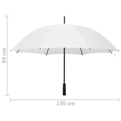 vidaXL paraply 130 cm hvid