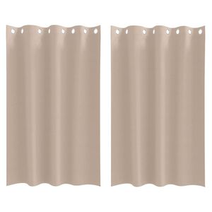 vidaXL M&oslash;rkl&aelig;gningsgardiner med ringe 2 stk. Gr&aring;brun 175 x 140 cm