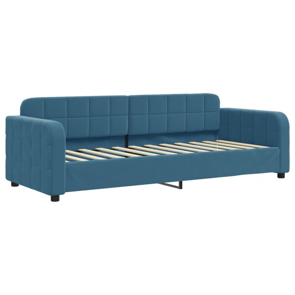vidaXL daybed med madras 80x200 cm velour blå