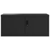 vidaXL arkivskab 90x40x145 cm st&aring;l sort