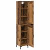 vidaXL Highboard Gammelt tr&aelig; 34,5 x 34 x 180 cm Konstrueret tr&aelig;