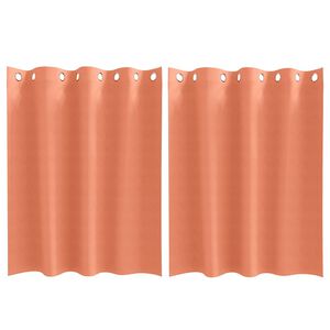 vidaXL M&oslash;rkl&aelig;gningsgardiner med ringe 2 stk. Terrakotta 140 x 140 cm