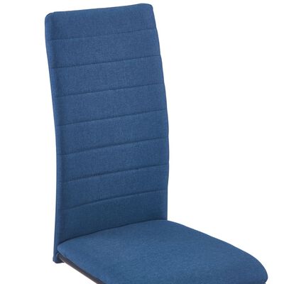 vidaXL spisebordsstole med cantilever 4 stk. stof blå