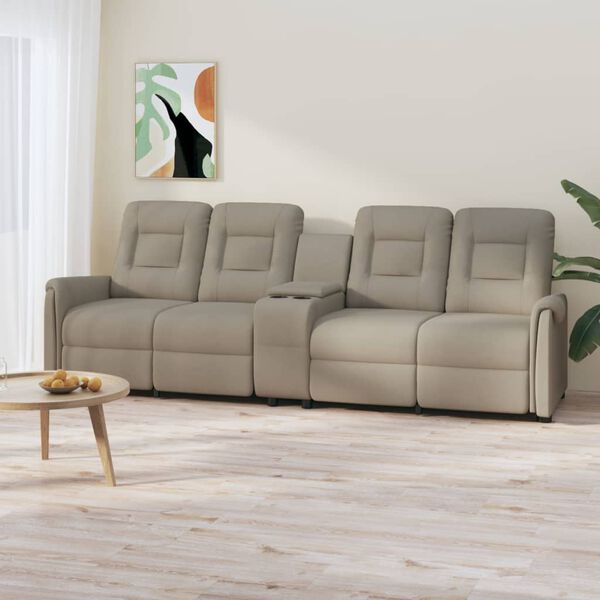 vidaXL 4-personers massagestol med kopholder lysegr&aring;