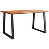 vidaXL spisebord med naturlig kant 140x80x75 cm massivt akacietr&aelig;