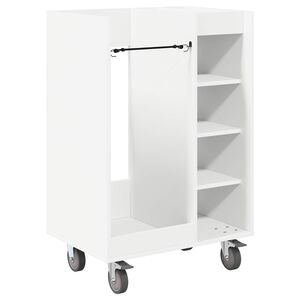 vidaXL Golf Skab med hjul Ensfarvet Hvid 65 x 45 x 98 cm