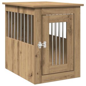 vidaXL hundebur 45x62x59 cm konstrueret tr&aelig; kunsteg