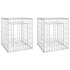 vidaXL gabionkurve 2 stk. 50x50x60 cm jern