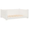 vidaXL hundeseng 75,5x55,5x28 cm massivt fyrretr&aelig; hvid