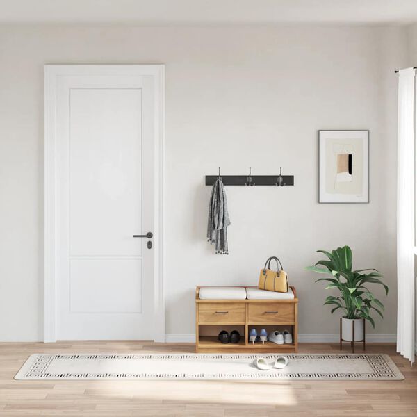 vidaXL gulvt&aelig;ppe 80x300 cm vaskbart lys beige