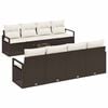vidaXL Havesofa S&aelig;t 9 stk. 8-Antal s&aelig;der Brun og Creme polyrattan