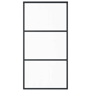 vidaXL skyded&oslash;r 102x205 cm sikkerhedsglas og aluminium sort