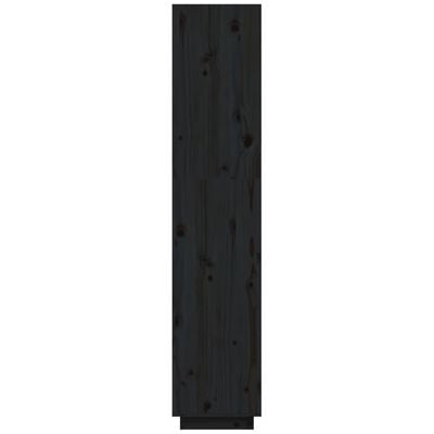 vidaXL bogreol/rumdeler 40x35x167 cm massivt fyrretræ sort