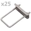 vidaXL U-formet forbindelsesklemme til hegn 25 s&aelig;t 60 x 40 mm