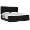 vidaXL Box spring seng med hovedg&aelig;rde Sort 200 x 180 cm Stof