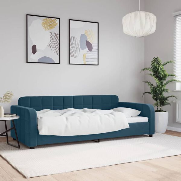 vidaXL daybed 90x200 cm velour bl&aring;
