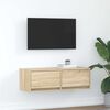 vidaXL tv-bord 80x31x25,5 cm konstrueret tr&aelig; sonoma-eg