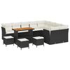 vidaXL Havesofa S&aelig;t 13 stk. Sort polyrattan