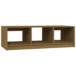 vidaXL sofabord 110x50x34 cm massivt fyrretr&aelig; honningbrun