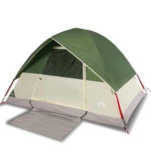 vidaXL 4-personers campingtelt vandt&aelig;t kuppel gr&oslash;n