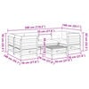 vidaXL sofas&aelig;t til haven 7 dele med hynder impr&aelig;gneret fyrretr&aelig;