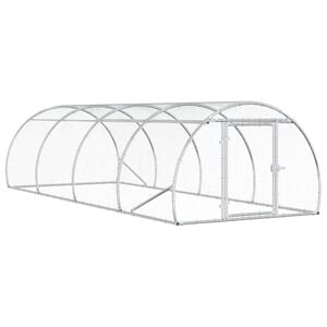 vidaXL Kyllingehus S&oslash;lv 400 x 150 x 100 cm Galvaniseret st&aring;l