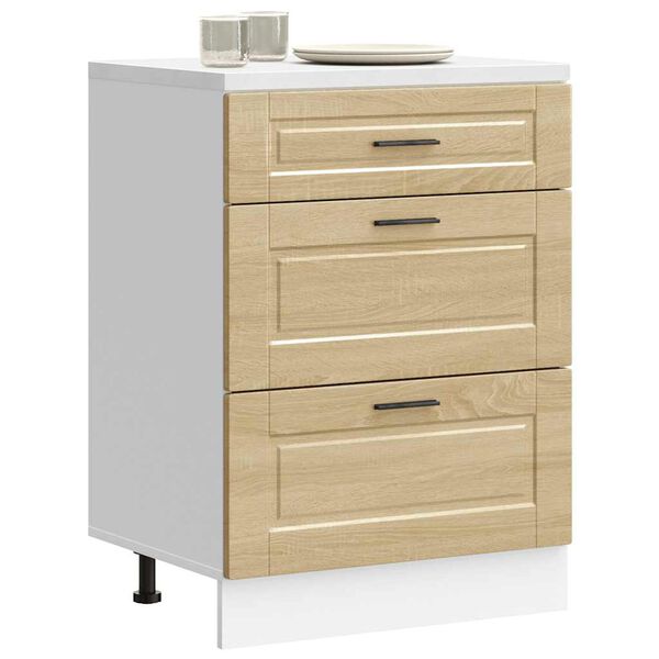 vidaXL k&oslash;kkenunderskab Porto konstrueret tr&aelig; sonoma-eg