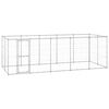 vidaXL udend&oslash;rs hundebur 12,1 m&sup2; galvaniseret st&aring;l
