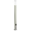 vidaXL pullertlampe med stikkontakt 110 cm rustfrit st&aring;l IP44