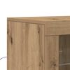 vidaXL LED Sideboard Artisan Egetr&aelig; 41 x 37 x 67 cm Konstrueret tr&aelig;