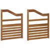 vidaXL Arml&aelig;n 2 pcs Brun 59 x 4 x 73 cm Konstrueret tr&aelig;