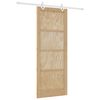 vidaXL Skyded&oslash;r Natur og hvid 83 x 211 cm Massivt fyrretr&aelig;