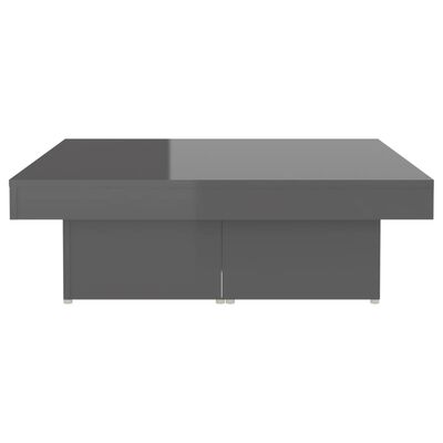 vidaXL sofabord 90x90x28 cm spånplade grå højglans