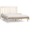vidaXL sengeramme uden madras 135x190 cm massivt fyrretr&aelig; hvid