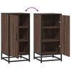 vidaXL skab 35,5x35x76 cm konstrueret træ og metal brun egetræsfarve