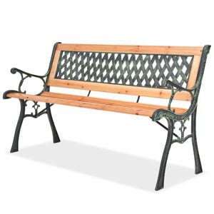 vidaXL haveb&aelig;nk 122 cm tr&aelig;