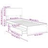 vidaXL Opbevaringsseng med hovedg&aelig;rde Hvid 90 x 200 cm Konstrueret tr&aelig;