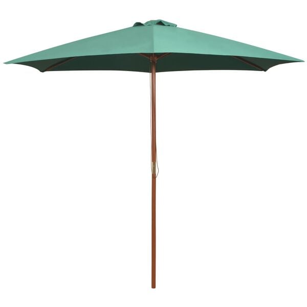 vidaXL parasol 270x270 cm tr&aelig;stang gr&oslash;n