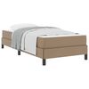 vidaXL Sengestel med madras Cappuccino 90 x 200 cm Stof