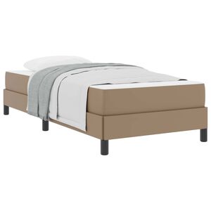 vidaXL Sengestel med madras Cappuccino 90 x 200 cm Stof