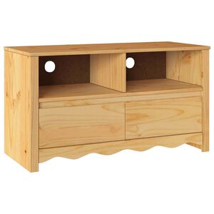 vidaXL TV-skab Drammen Egetr&aelig;sfarvet 99 x 43 x 55 cm Massivt fyrretr&aelig;