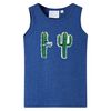 Tanktop til b&oslash;rn str. 104 bl&aring;meleret
