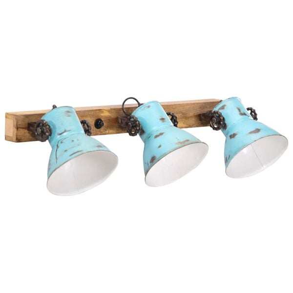 vidaXL v&aelig;glampe 25 W 65x25 cm E27 rustik bl&aring;