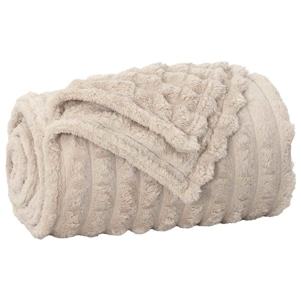 vidaXL Kastet&aelig;pper 6 pcs Beige 200 x 150 cm Fleece