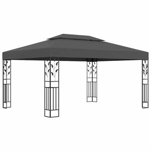 vidaXL pavillon med dobbelt tag 3x4 m antracitgr&aring;