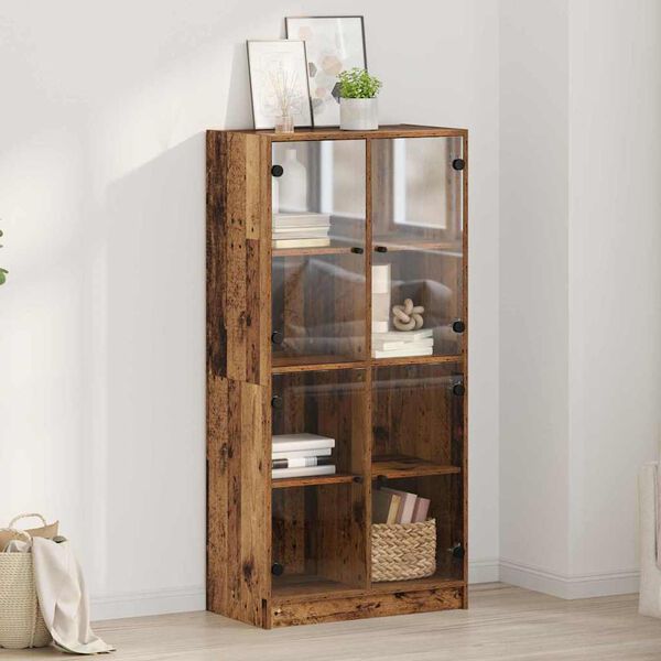 vidaXL Highboard Gammelt tr&aelig; 68 x 37 x 142 cm Konstrueret tr&aelig;
