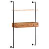 vidaXL v&aelig;gmonteret skrivebord massivt akacietr&aelig; 90 x 40 x 170 cm