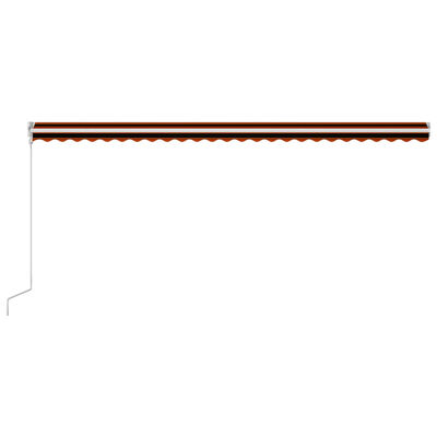 vidaXL foldemarkise med automatisk betjening 600 x 300 cm orange brun