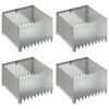 vidaXL Pl&aelig;nekant 4 pcs 60 x 60 x 35 cm St&aring;l S&oslash;lv